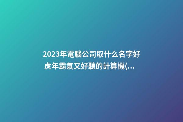 2023年電腦公司取什么名字好 虎年霸氣又好聽的計算機(jī)公司名字-名學(xué)網(wǎng)-第1張-公司起名-玄機(jī)派